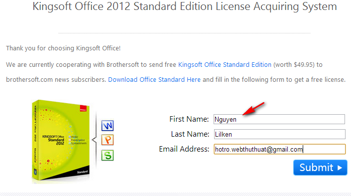 Key Kingsoft Office , Kingsoft Office 2012 Standard