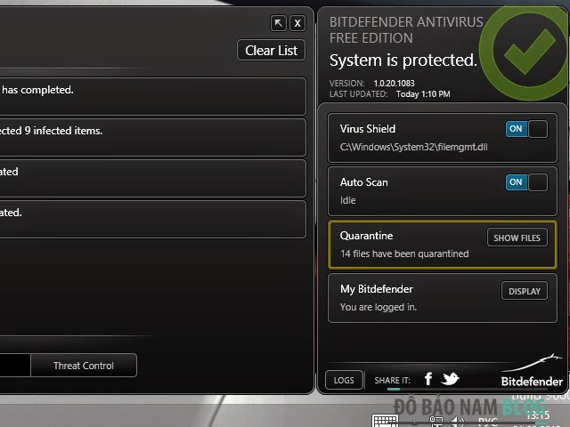 Phần mềm diệt virus miễn phí BitDefender Antivirus 2014