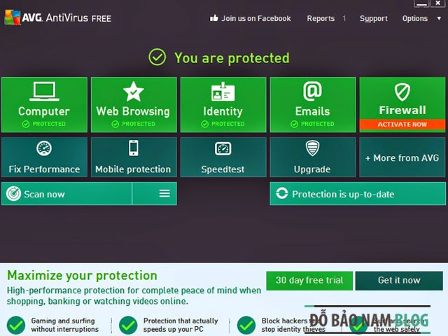 Phần mềm diệt virus miễn phí AVG Antivirus 2014