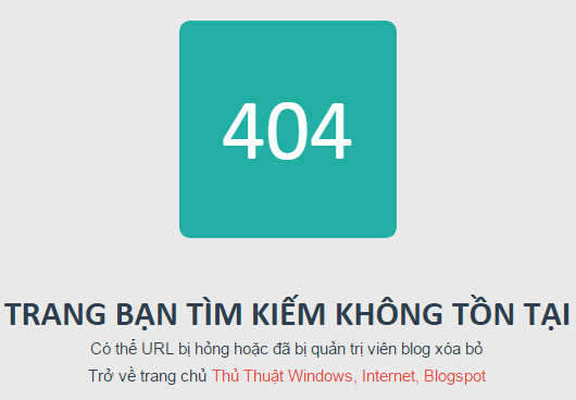 Hướng dẫn tạo trang 404 thân thiện cho blogger/blogspot