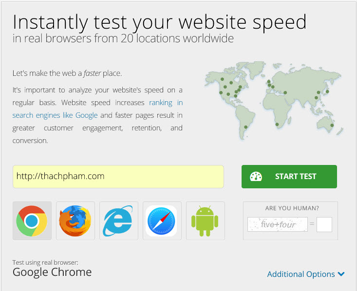 dịch vụ kiểm tra tốc độ website tin cậy nhất