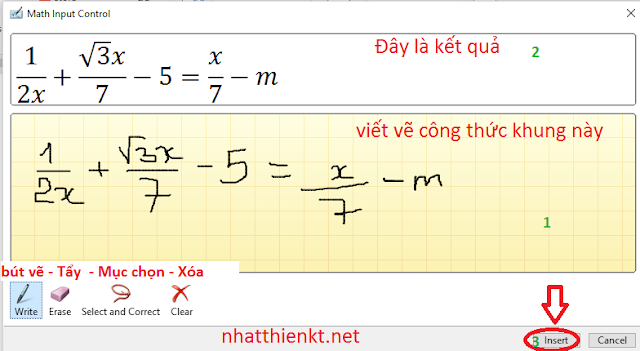 Cách gõ công thức toán học trong Word 2007, 2010, 2013, 2016