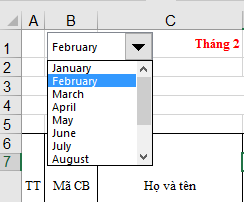 Hướng dẫn tạo lịch (calendar) công tác, theo dõi, chấm công tự động bằng Excel 