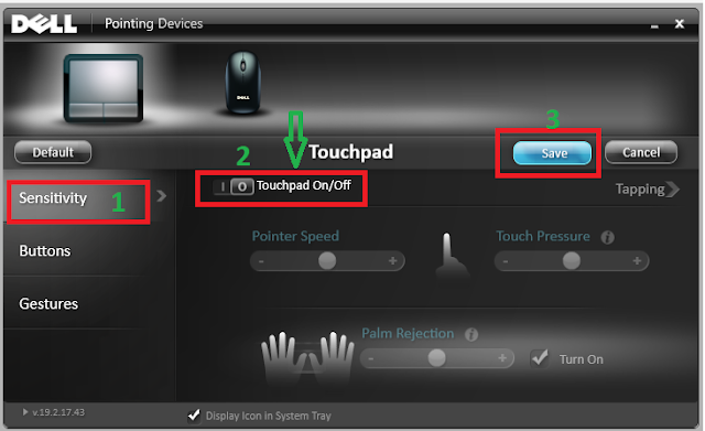 Cách tắt nhanh chuột cảm ứng Touchpad máy laptop Dell