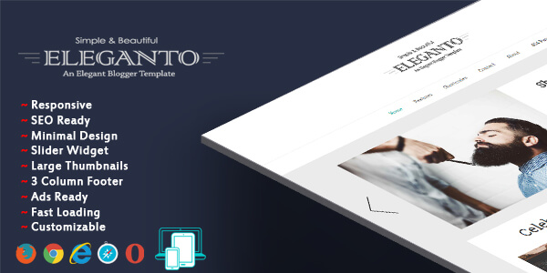 Eleganto - Responsive Minimal Blogger Theme