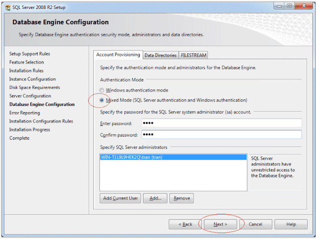 cài đặt sql 2008 bằng hình ảnh