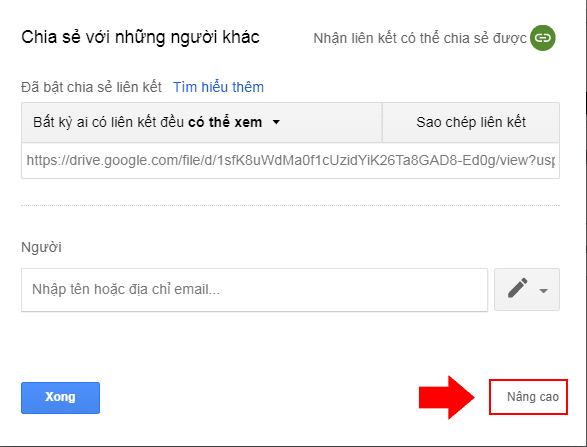 chèn hình ảnh từ google drive vào blog