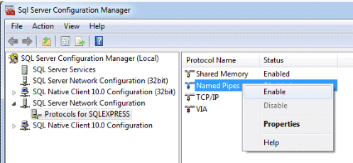 cấu hình sql 2008