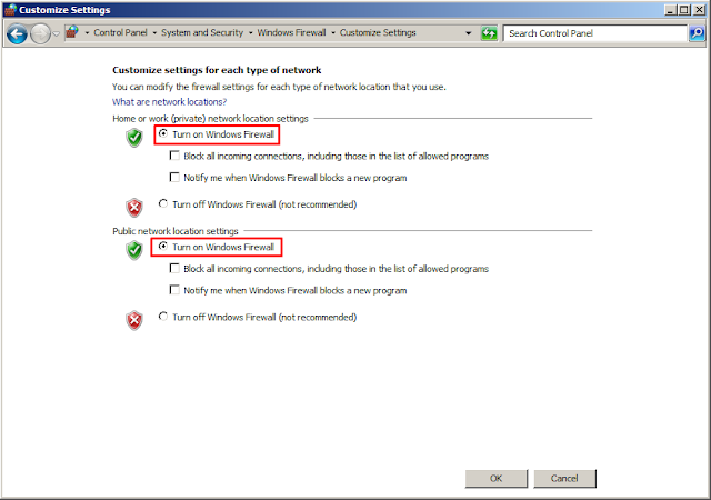 Hướng dẫn bật Firewall