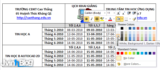 bài tập tạo bảng trong Word chi tiết nhất (#1)