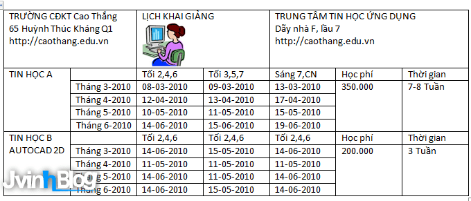 bài tập tạo bảng trong Word chi tiết nhất (#1)