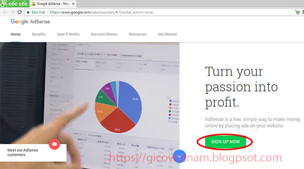 Đăng ký tài khoản Google adsense cho Website