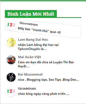 Tạo bình luận mới nhất cho Blogspot