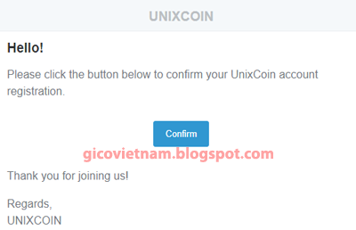 unix coin xac nhan tai khoan email