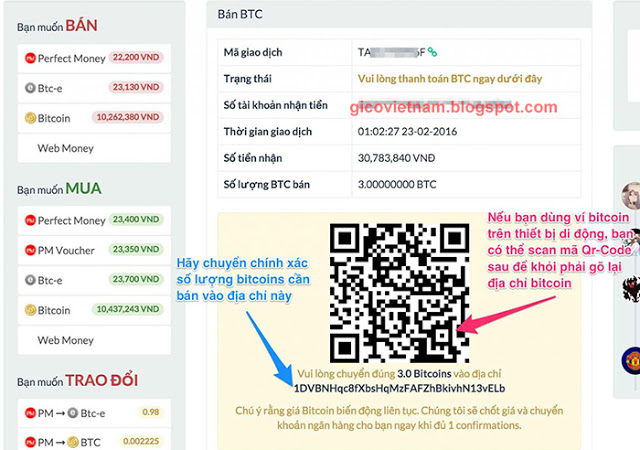 cách mua bán Bitcoin trên Santienao.com