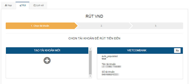 Cách rút tiền từ ví Remitano về Vietcombank