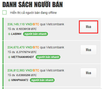 mua bitcoin giá rẻ