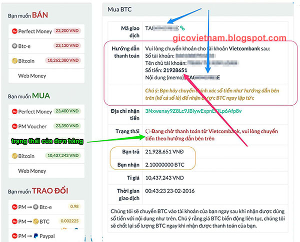 Hướng dẫn cách mua Bitcoin trên sàn giao dịch Santienao.com