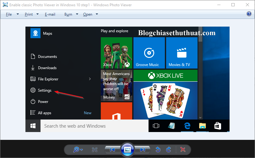 Cách kích hoạt Windows Photo Viewer Trong Windows 10