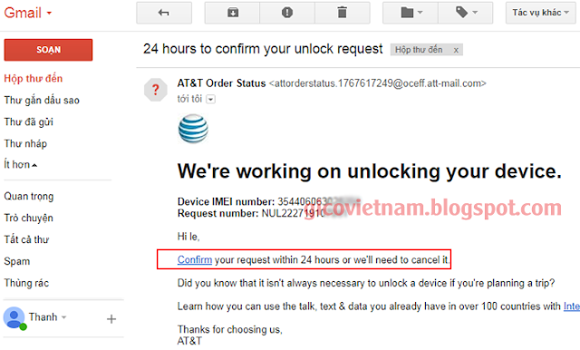 unlock iPhone 5/6/7/8 AT&T miễn phí