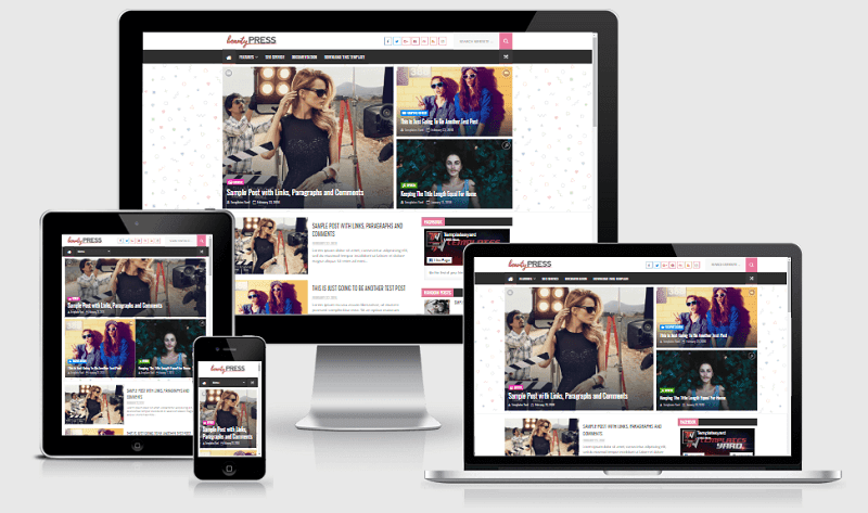 BeautyPress - Responsive Stylish Blogger Template